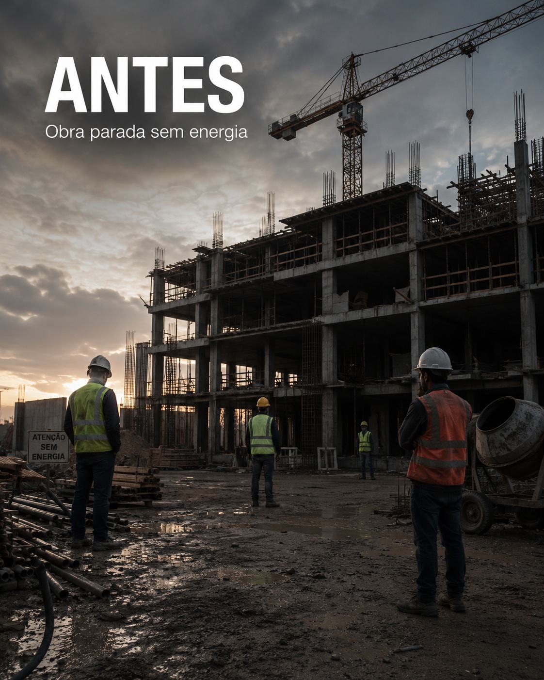 Antes — Obra em pleno funcionamento